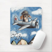 Schattige hondenvliegtuig, Clouds Mountains, Custo Muismat (Met muis)