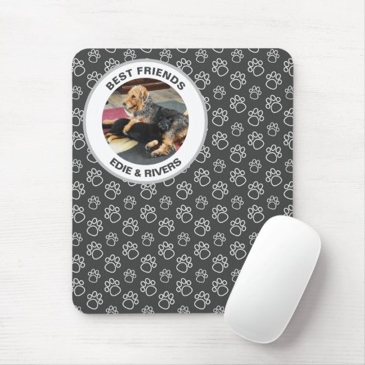 Schattige Hondenvoet Prints Mousepad Muismat (Met muis)
