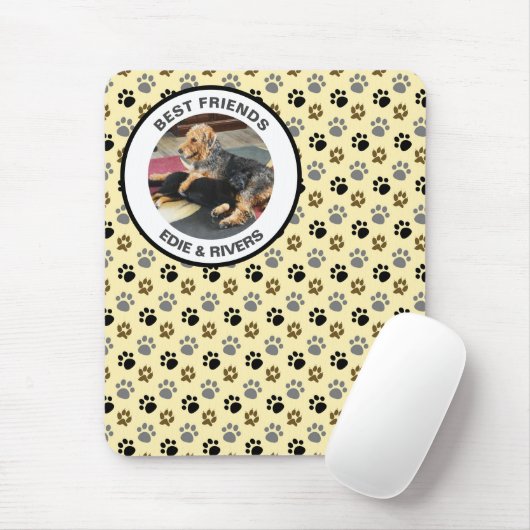Schattige Hondenvoet Prints Mousepad Muismat (Met muis)