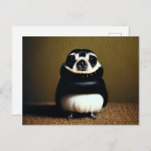 Schattige hondenvogel hybride wezen briefkaart (Voorkant / Achterkant)