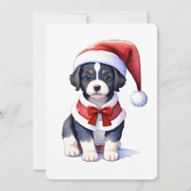 Schattige hondje in de kerstmuts. Kerstmis ontwerp