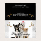 Schattige Hondjes | Verzorgingsscharen Visitekaartje (Buitenkant ongevouwen)