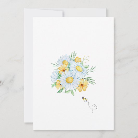 Schattige Honey Bee en Chamomille Baby shower Kaart