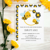 Schattige Honey Bee gepersonaliseerd Baby shower Kaart