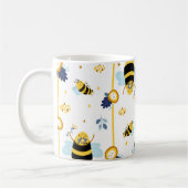 Schattige Honey Bee Lente Zomerpatroon Koffiemok (Links)