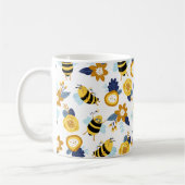Schattige Honey Bee Lente Zomerpatroon Koffiemok (Links)