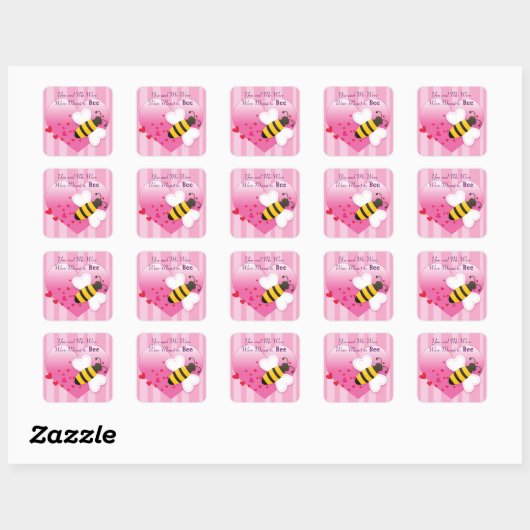 Schattige Honey Bee Love Sticker (Vel)