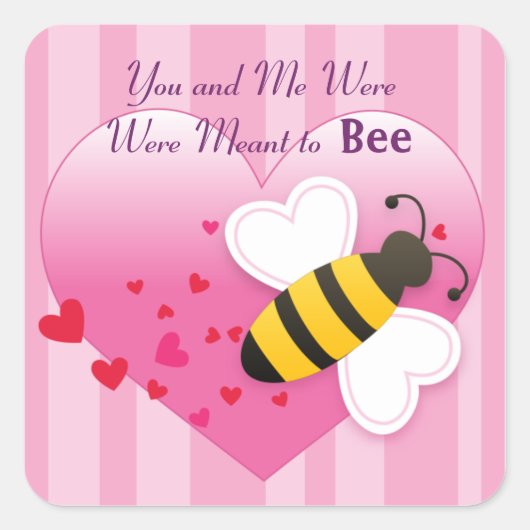 Schattige Honey Bee Love Sticker (Voorkant)