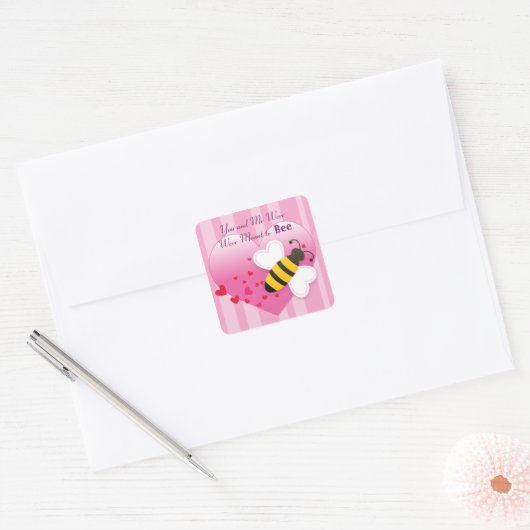 Schattige Honey Bee Love Sticker (Envelop)