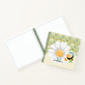 Schattige Honey Bee Pattern Custom Notitieboek (Binnen)