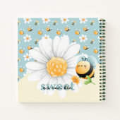 Schattige Honey Bee Pattern Custom Notitieboek (Achterkant)