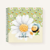Schattige Honey Bee Pattern Custom Notitieboek (Voorkant)