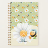 Schattige Honey Bee Pattern Custom Planner (Voorkant)