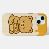 Schattige Honey Beer IPhone case (Achterkant (horizontaal))