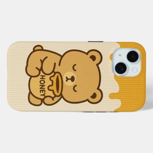 Schattige Honey Beer IPhone case (Achterkant (horizontaal))