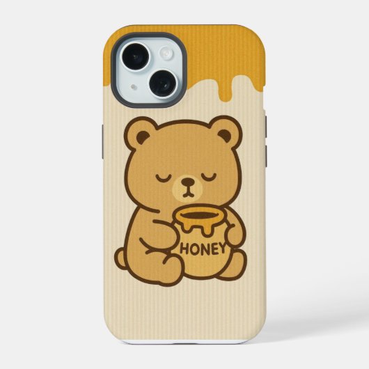 Schattige Honey Beer IPhone case iPhone 15 Case (Achterkant)