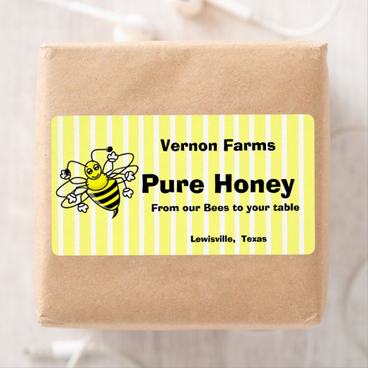 Schattige Honey Jar Label (Insitu)