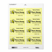Schattige Honey Jar Label (Full Sheet)