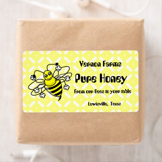Schattige Honey Jar Label (Insitu)