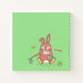 Schattige hongerig Bunny Square Custom Notitieboek (Achterkant)
