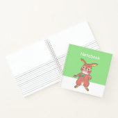 Schattige hongerig Bunny Square Custom Notitieboek (Binnen)