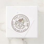 Schattige Honing Beer Jar Label Skep Kleine Beer B (In situ)