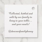 Schattige Honing Beer Jar Label Skep Kleine Beer B (Achterkant)