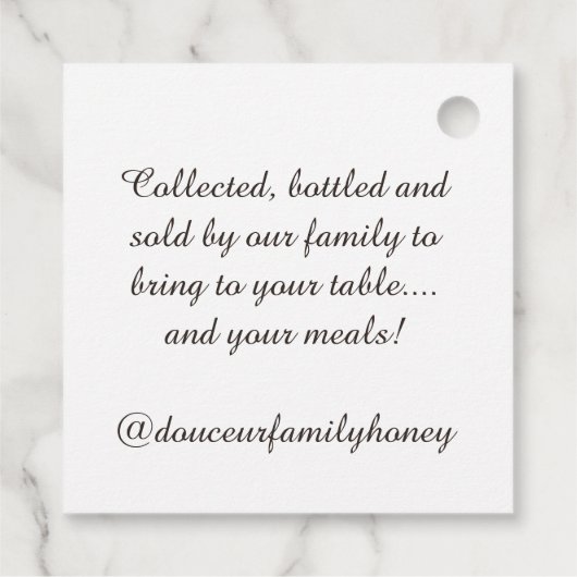 Schattige Honing Beer Jar Label Skep Kleine Beer B (Achterkant)