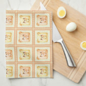 Schattige honing patchwork cookie teddybeer theedoek (Quarter Fold)
