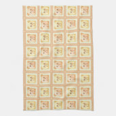 Schattige honing patchwork cookie teddybeer theedoek (Verticaal)