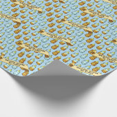 Schattige honingbeer Omdat je zo lief bent 80s Ret Cadeaupapier (Hoek)