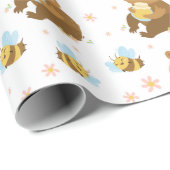 Schattige honingBeren Cadeaupapier (Rol Hoek)