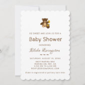 Schattige honingbij Baby shower Invitation White Kaart (Voorkant)
