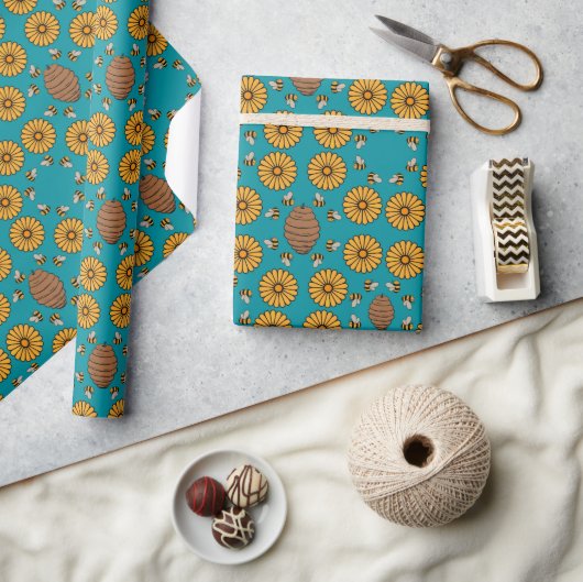 Schattige honingbij cadeaupapier (Crafts)
