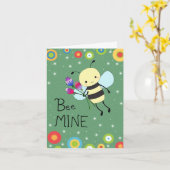Schattige honingbij Eenvoudig aangepaste Valentijn Kaart (Gele Bloem)