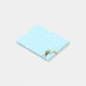 Schattige honingbij op lichtblauwe Post-it-notitie Post-it® Notes (Schuin)