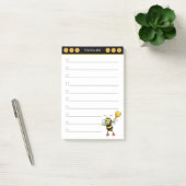 Schattige honingbij op zwart & witte post-it notit post-it® notes (Kantoor)