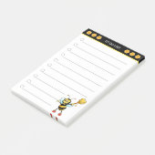 Schattige honingbij op zwart & witte post-it notit post-it® notes (Schuin)