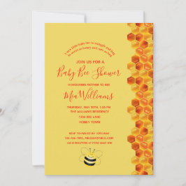Schattige honingbij thema Baby shower Kaart