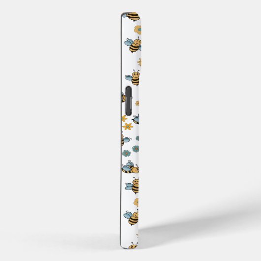 Schattige Honingbijen & Bloemen Wildbloemen Monogr Case-Mate iPhone Case (Achterkant / Rechts)