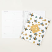 Schattige Honingbijen & Bloemen Wildbloemen Monogr Planner (Display)