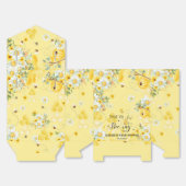 Schattige honingbijen Gele bloemen Baby Shower Bru Bedankdoosjes (Ongevouwen)