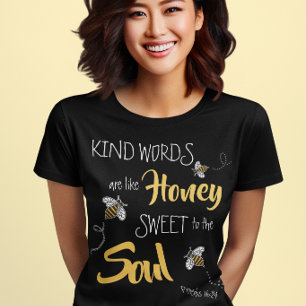 Schattige honingbijen vriendelijke woorden als hon t-shirt