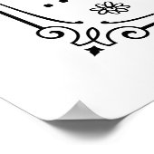 schattige honingbijenraad woordkunst poster (Hoek)