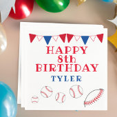 Schattige Honkbal Bunting Flag Ball Boy Verjaardag Servet