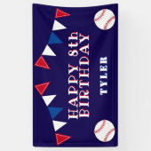 Schattige Honkbal Bunting Flags Kids Verjaardagsfe Spandoek (Verticaal)