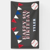 Schattige Honkbal Bunting Flags Kids Verjaardagsfe Spandoek (Verticaal)