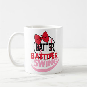 Schattige honkbal-thema "Batter Swing" ontwerp Koffiemok