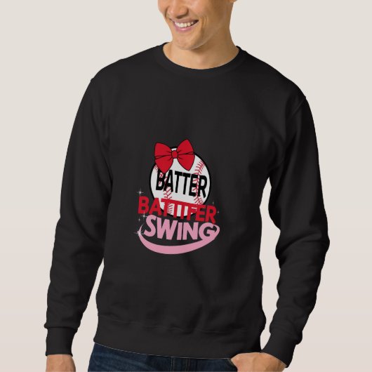 Schattige honkbal-thema "Batter Swing" ontwerp Trui (Voorkant)