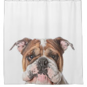 Schattige Hoofd Bulldog Engels Bulldog Lover Gift Douchegordijn (Voorkant)